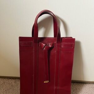 Estee Lauder Bold Red Leather hand bag